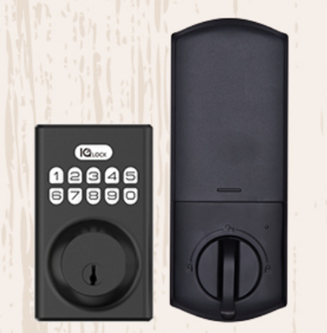 Qolsys | PowerG Door lock, Matte Black | IQDLK-PGK-MB