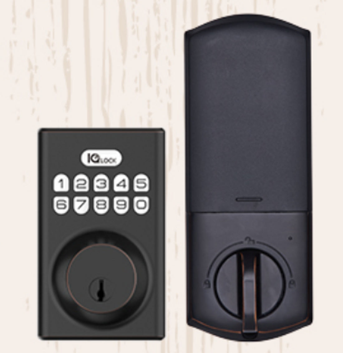 Qolsys | PowerG Door lock, Oil-Rubbed Bronze | IQDLK-PGK-ORB