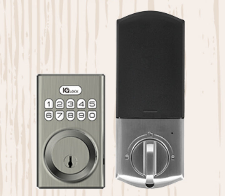 Qolsys | PowerG Door lock, Satin Nickel | IQDLK-PGK-SN